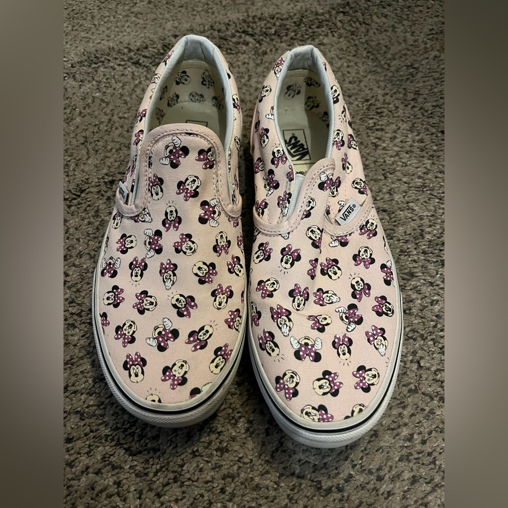 Vans Girl Minnie Mouse Slip Ons - Picture 1 of 4